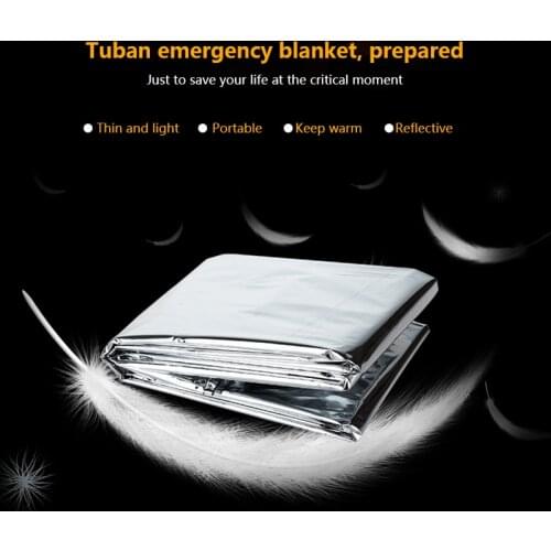Outdoor Portable First Aid Survival Insulation Blanket Waterproof EMERGENCY FOIL Blanket Thermal Camping Survival Rescue Tool