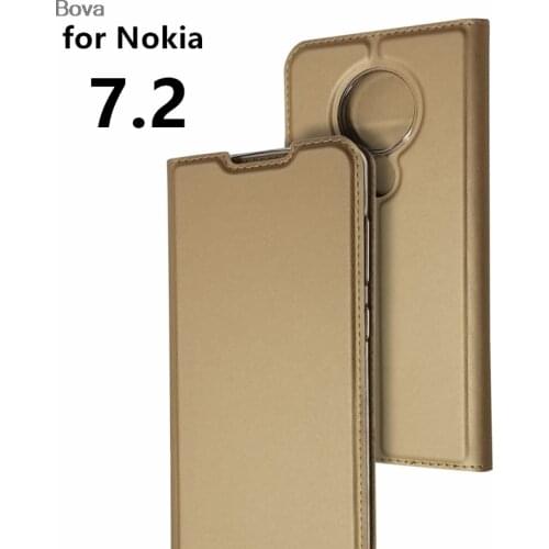 Ultra-thin Matte Case for Nokia 7.2 Magnetic attraction function Cover Card Holder business Case for Nokia 6.2 7.2
