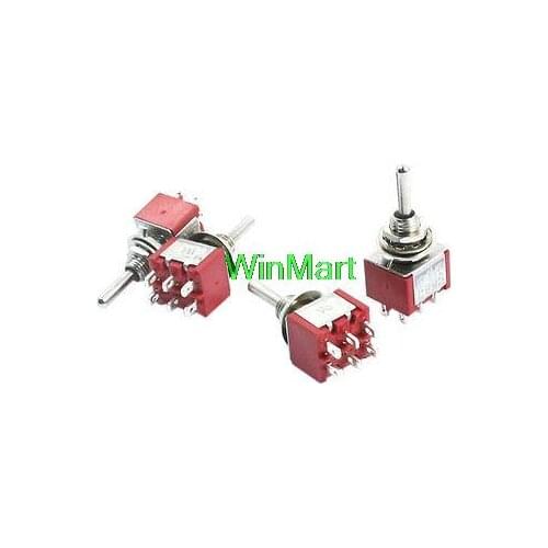 Spare Parts DPDT 3 Position 6 Pin Momentary Toggle Switch AC 120V 5A 4pcs
