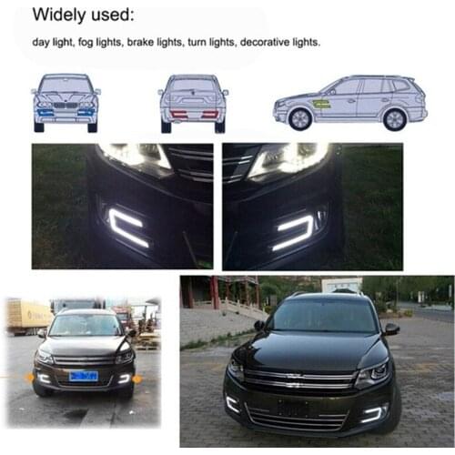1PC U-Shaped 12V LED COB Car Auto DRL Driving Daytime Running Lamp Fog Light