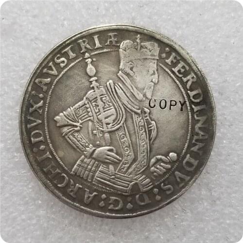 1564-1595 Austria 1 Taler - Ferdinand II hall mint Coin exact Copy