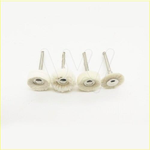 20pcs 4types Cotton Polisher Brushes Wheel Latch Type for Dental Low Speed Contra Angle