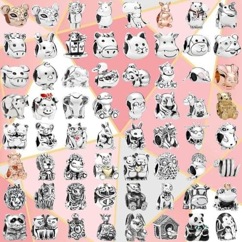 2020 New Fashion High Quality 100% 925 Sterling Silver Original Animal Series Charms Exquisite Diy Birthday Gifts For Women