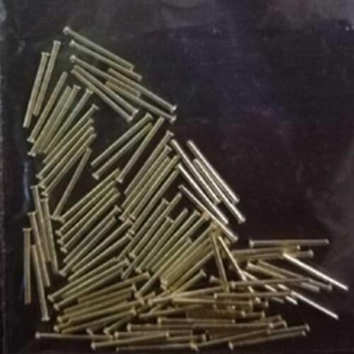 29pcs D0.6mm*8mm*0.8mm module power pin flat head cap straight needle gold-plating