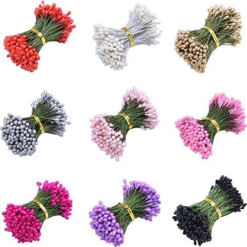 3mm Mini Artificial Flower Stamen Flower Floral Stamen Wedding Party Cake Decoration Artificial Flower DIY Gift Craft Accessorie