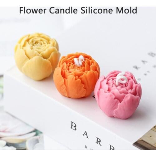 3D Soap Mold Cake Decoration Manual Handmade Resin Clay Plaster Gumpaste Mould Flower/Rose Candle Wax Silicone Mold
