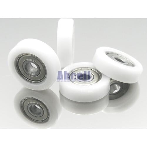 4pcs Mini 5x22x7mm window cabinet door diy wooden table toy robot conveyor wheel steel ball bearing nylon small plastic roller