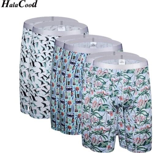 6Pcs/lot Fashion Sexy Brand Mens Boxer Shorts Cotton Casual Shorts Man Large Size Home Underwears Male Household Underpant Fat
