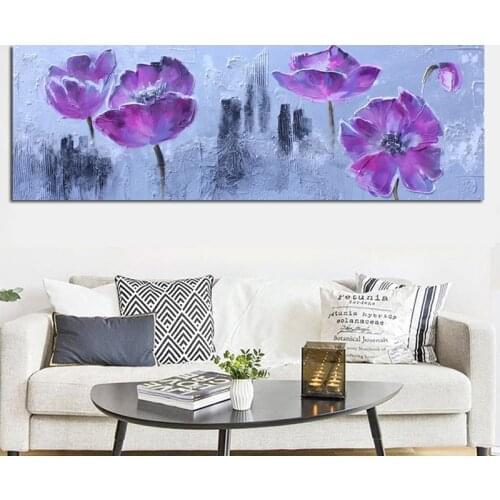 Print Abstract Watercolor Orchid Poppy Flower Landscape Oil Painting on Canvas Poster Modern Wall Picture For Living Room Decor