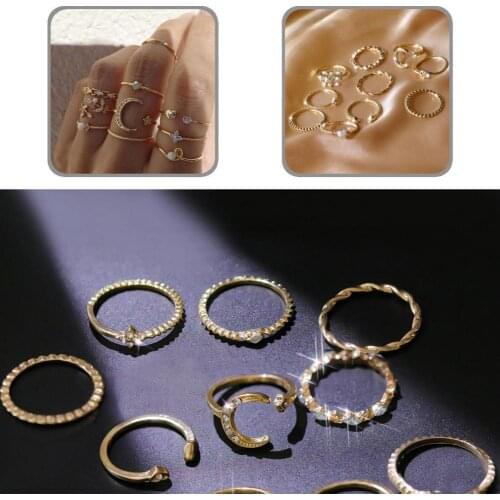 Accessory 10Pcs Creative Irregular Star Flower Finger Ring Shiny Finger Ring Star Jewelry Accessories