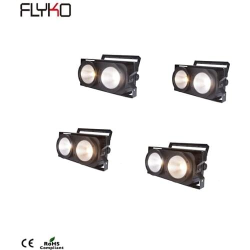 Free shipping 2eyes 2*100w concert equipment Cool White and Warm White 2in1 led audience COB1 light