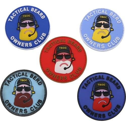 Beard Brother 3D PVC Epoxy Armband Band Morale Headband Badge Fashion Clothing Backpack Hat Outdoor Sports Decoration Patch