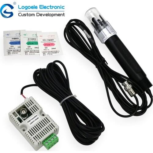 Digital 0-5V 0-10V RS485 4-20ma output temperature controller probe kit analog ph sensor for water