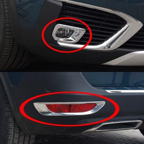 For Peugeot 5008 2017 2018 ABS Chrome Front or Rear Back Fog Light Lamp Cover Trim 2pcs Accessories Auto Trim Car Styling