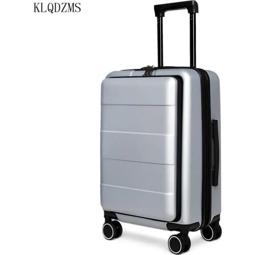 KLQDZMS 20 Inch Travel Cabin Rolling Luggage With Laptop Bag Simple Style Suitcase On Wheels