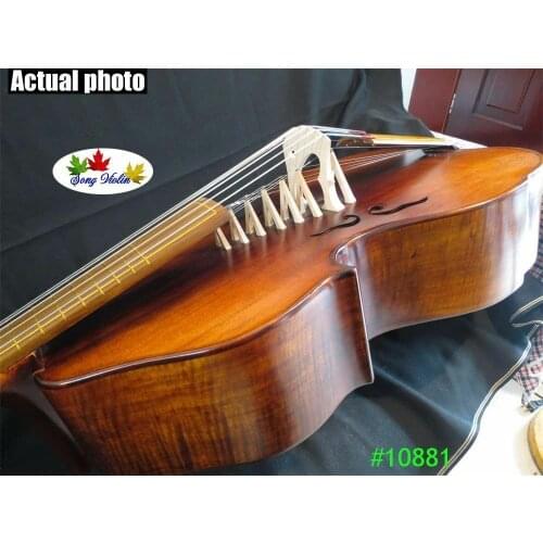 SONG Copy old 14string 25 1/4" viola da gamba with 7 bridges install Frets