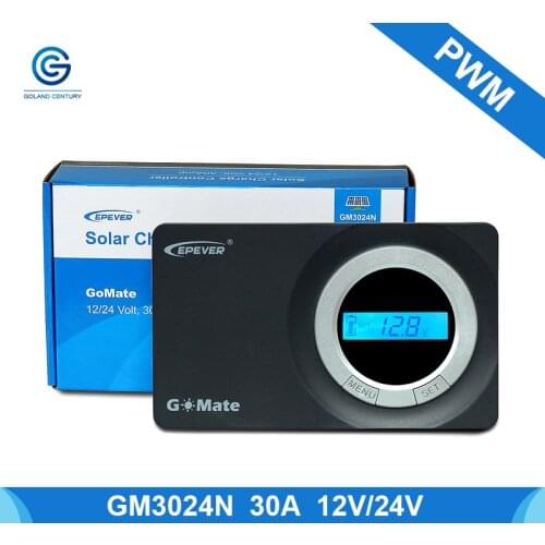 Epever New Arrival GM3024N GoMate Series Flush Mount PWM Dual Battery Solar Charge Controller 30A 12V/24V Use On Car And Boat