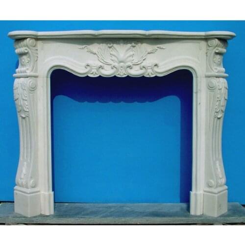 Natural stone fireplace mantel marble living room decor custom made chimneypiece surround