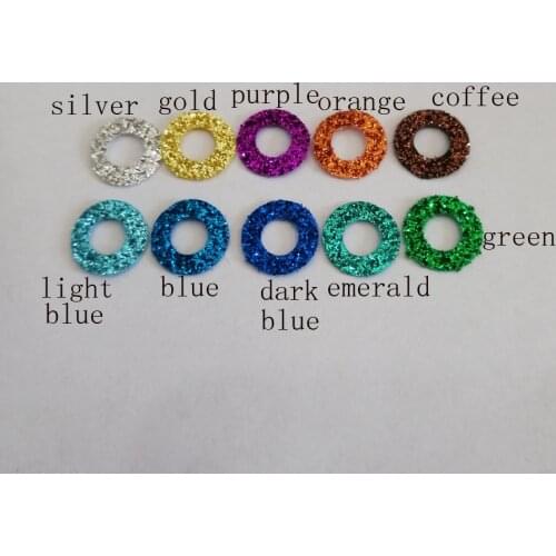 100pcs/lot--8mm-10mm diam round glitter Nonwovens for diy toy clear eyes findings(no eyes)--color option