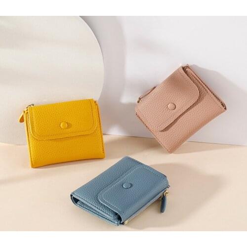 Small Pu Leather Women Wallet Mini Lady Coin Purse Pocket Yellow Female Wallet Girl Purse Brand Designer Women Purse