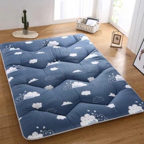 Comfortable Soft Foldable Tatami Mattress students dormitory Thick warm Lazy topper Mattress with straps twin queen king size