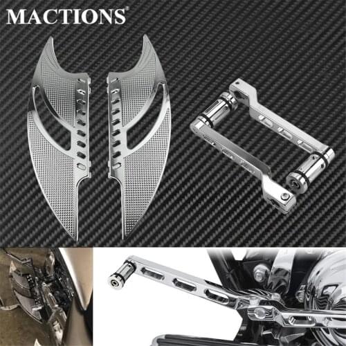 Motorcycle Chrome Heel/Toe Shift Levers Shifter Peg +Front Floorboard For Harley FL Softail 86-17 Touring 88-Up Trike Road King