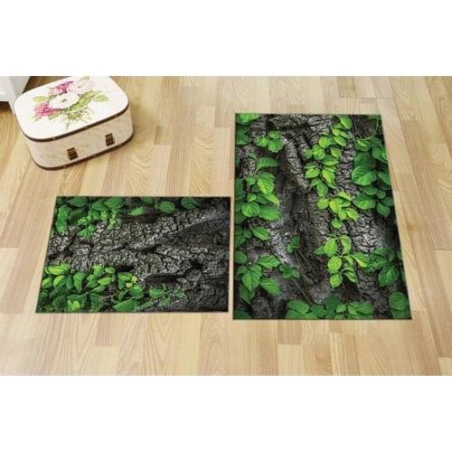 Soft Bath Mat,Tree Pattern Mat,Washable,Silky Textured Absorbent Mat anti-Slip Floor Luxury Matt, Made In Turkey