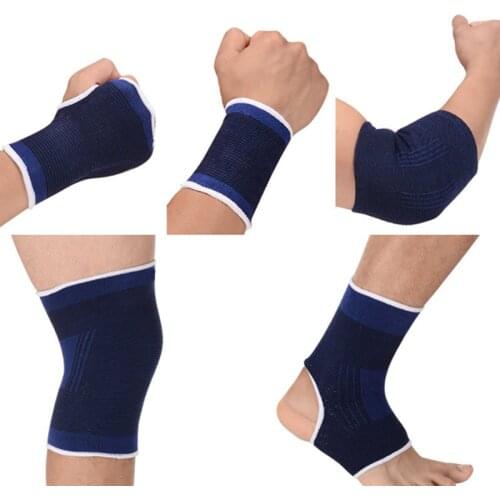 1pair Knee Ankle Bracer Hand Pads Basketball Sport Volleyball Knee Protector Brace Support Football Compression Leg Sleeves