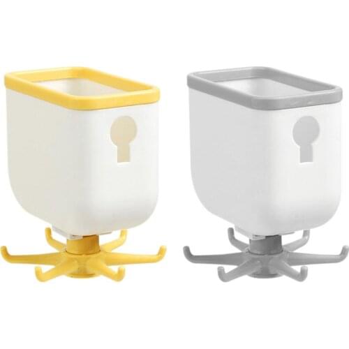 Wall Rack Mount Key Holder with 360 Degrees Strong Viscose Rotating 6 Hooks Utensils Storage Hanger