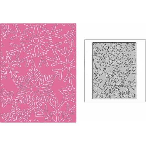 New Dotted Sparkling Snowflakes Background Panel 2021 Metal Cutting Dies for DIY Scrapbooking and Card Making Embossing Craft