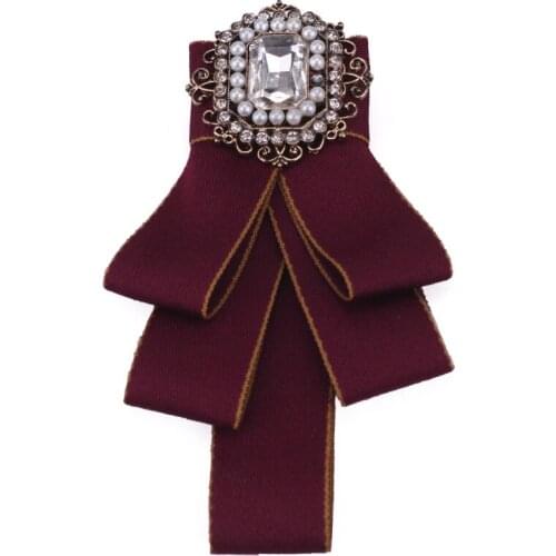 New Handmade British Style Bow Ties Mens Banquet Suit Shirt Accessories Grooms Best Man Perform Rhinestones Bowtie