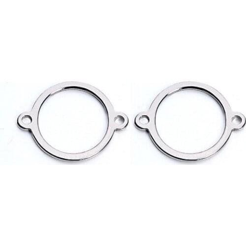 20pcs/lot 16mm round stainless steel Connector Metal Alloy Pendant For DIY bracelet Jewelry Making rfg4s