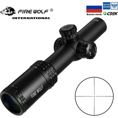 Hunting Red Dot Scopes 1-4X24E Riflescopes Compact Rifle Scope Illuminated Reticle w/ Mounts For AR15 AK