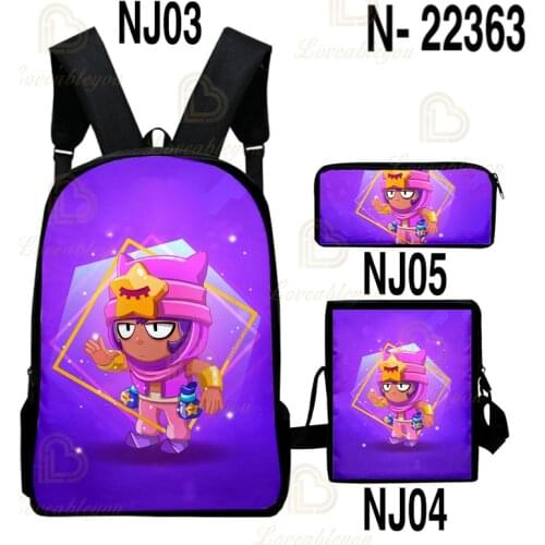 Cartoon School Bags Star Boy Action Cartoon Spike Shelly Leon PRIMO MORTI Schoolbag For Teenagers Student Book Bag Toys