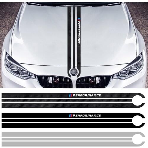 BMW M3 M5 M6 E46 E90 E60 E70 F30 F10 F15 F16 Performance Body Fashion Decorated Carbon Fiber Car Hood Sticker Auto Accessories