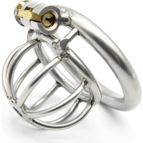 Super Small Male Chastity Cage Stainless Steel Chastity Belt Penis Restraint Device Chastity Penis Ring A282