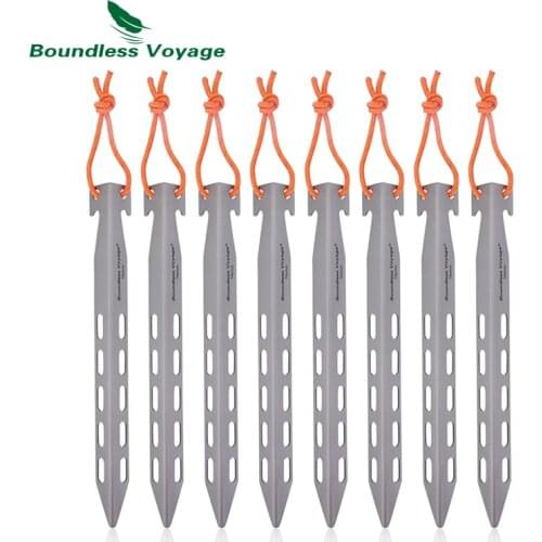 Boundless Voyage Titanium Nails Camping V-Type Tent Stakes Outdoor Ultralight Awning Canopy Accessories Ti1524C