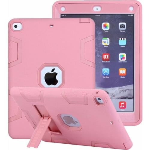 Shockproof Case for Apple iPad 9.7 inch 2017 2018 New Kickstand Kids Silicone Hard Full Body Protective Case Cover for iPad 2018