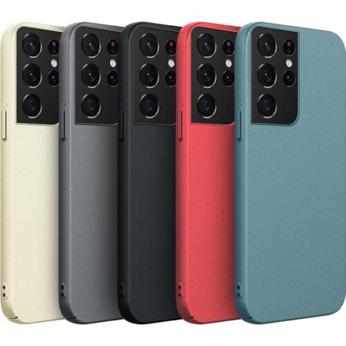 Ultra-thin Hard Matte PC Phone Case For Samsung Galaxy S21 S20 FE S10 S9 Note 20 10 9 Plus Luxury Frosted Protection Cover