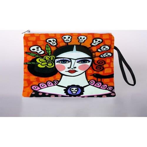 Indian girl cosmetic bag waterproof printing fashionable turtle leaf toilet bag custom travel bag