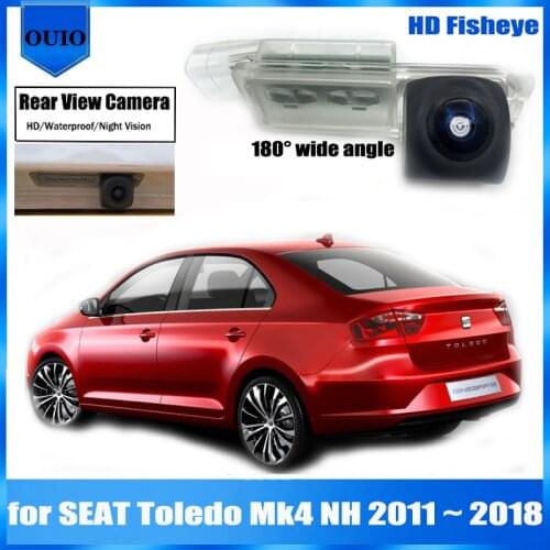 HD fisheye rear camera for SEAT Toledo Mk4 NH 2011 ~ 2018 Night vision Backup Parking Reversing Camera / license plate camera