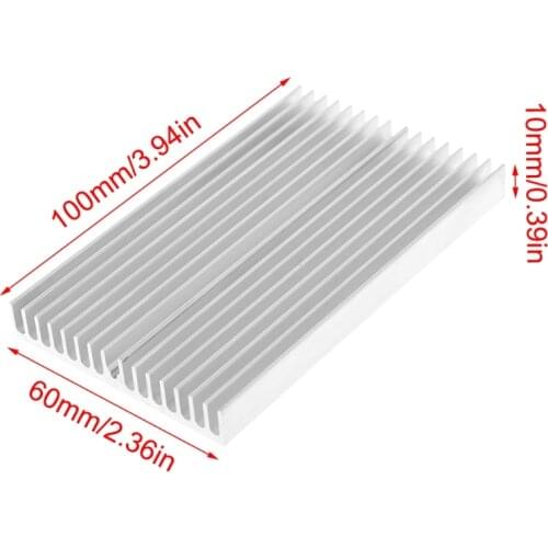 1 PC 100*60*10mm Aluminum Heat Sink DIY Cooler For IC Chip LED Power Transistor Y51A