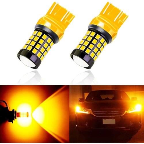 2x 1600lm Super Bright T20 7440 W21W 7441 7443 7444 W21/5W LED Bulbs for Turn Signal Backup Reverse Tail Light Bulb White Amber