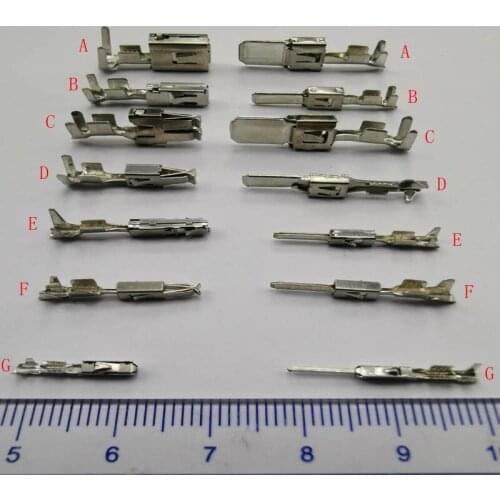 5sets Car modification power terminal big four petal size two-lobed half pin male terminal female pin connector plug spring