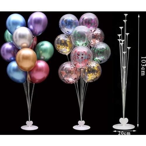 7 /11/19tubes Balloon Stand Holder Column Balloons Arch Stick Baloons Birthday Party Decoration Baby Shower Decor Wedding