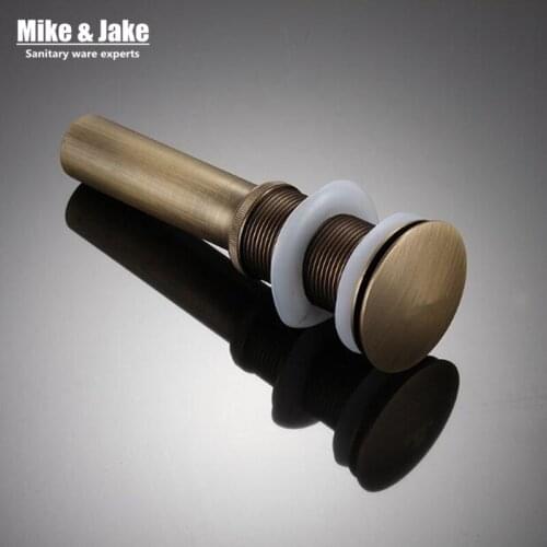 Antique Brass brown Bathroom basin waste Pop Up Waste Vanity Vessel Sink Drain Without&with Overflow antique tap basin drains