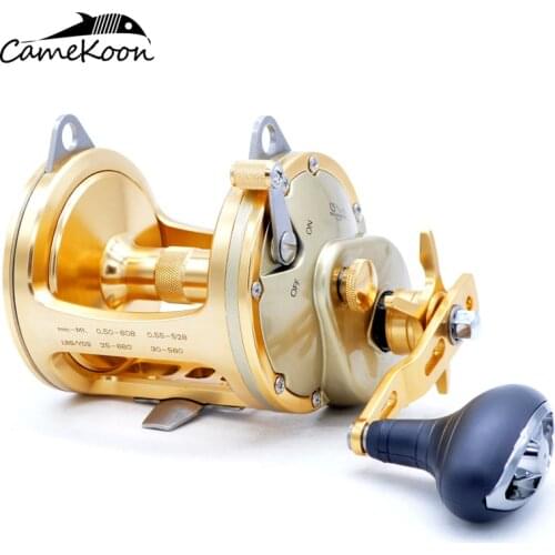 CAMEKOON Star Drag Saltwater Trolling Reel 4 Ball Bearings 15KG Max Drag RIGHT HAND Boat Baitcasting Fishing Reel Drum Jig Coil
