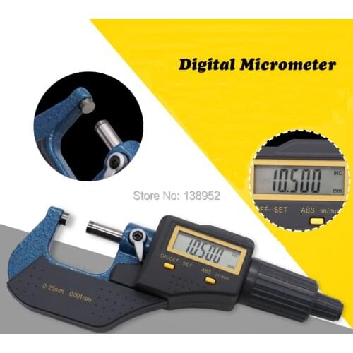 Digital Micrometer 0-25mm 0.001mm Micron Electronic Digital Micrometer