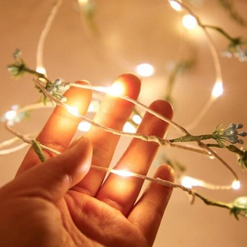 Fairy Garden Led Fruit Copper Wire Lamp String Rattan Lamp Heart lights for Room Decoration Christmas Day Wedding Lantern Lamp