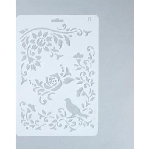 Flowers Bird Stencil Airbrush Painting Decor Stencils For Diy Scrapbooking Art Ablum Diary Stamp Crafts Engraving For Drawing